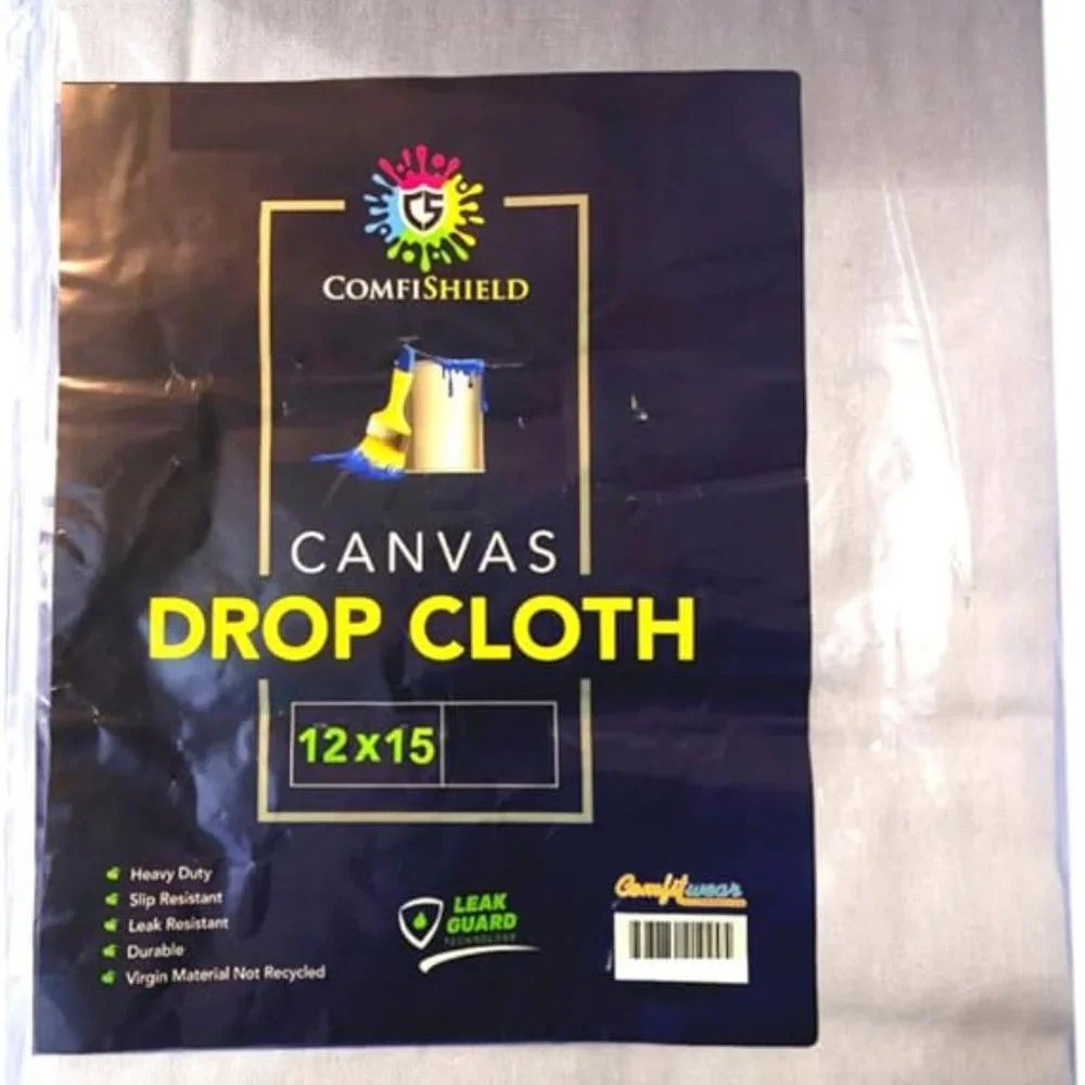 COMFITWEAR Heavy Duty Drop Cloth for Painting Slip (12 X 15) Floor Shield